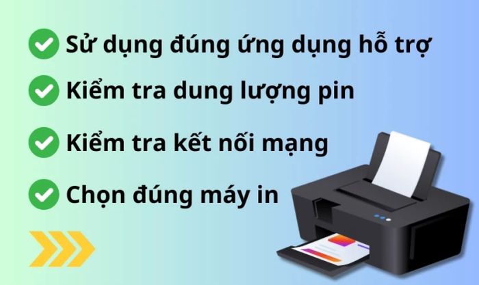 Những lưu ý khi kết nối điện thoại với máy in