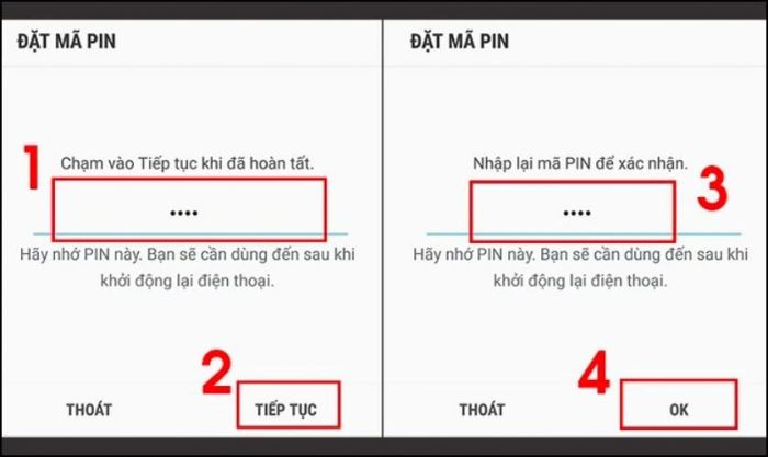 Thiết lập mã PIN bảo mật cho điện thoại Samsung