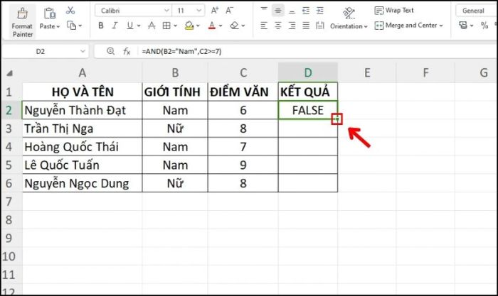 Hướng dẫn sử dụng hàm AND để kiểm tra tính logic