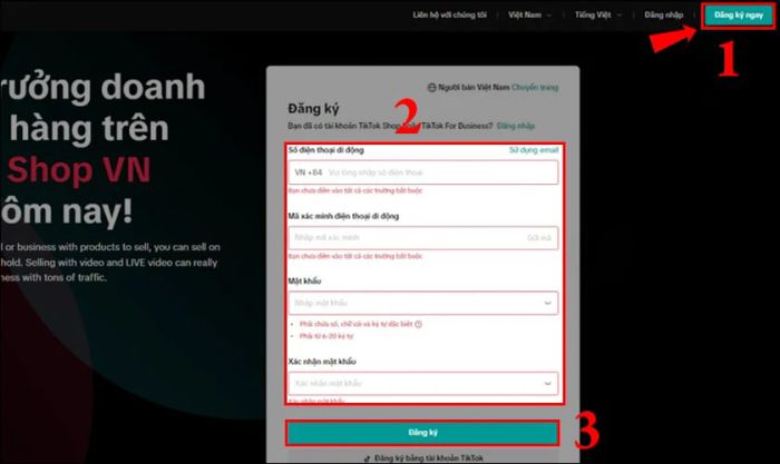 Hướngẫn chi tiết cách đăng ký tài khoản TikTok Shop cho cá nhân