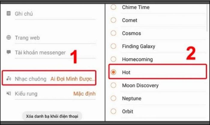 Lựa chọn nhạc chuông phù hợp cho từng liên hệ