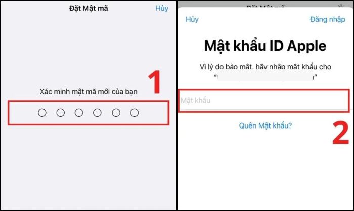 Nhập lại mật khẩu để xác nhận