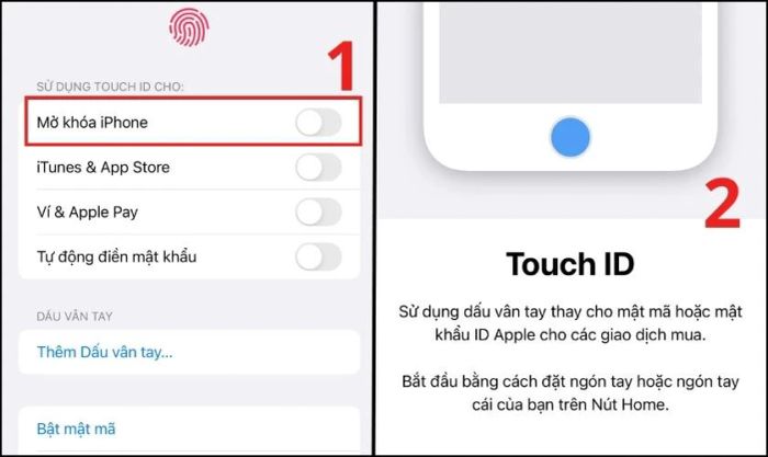 Nhấn chọn mục mở khóa iPhone