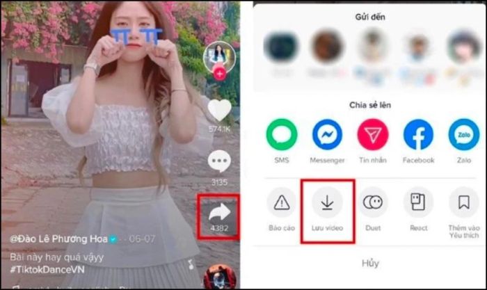 Chọn video TikTok muốn đặt làm nhạc chuông