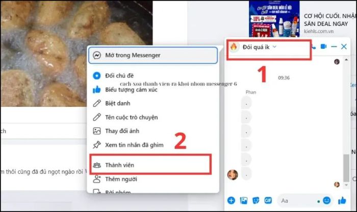 Hướng dẫn loại bỏ thành viên khỏi nhóm Messenger trên máy tính