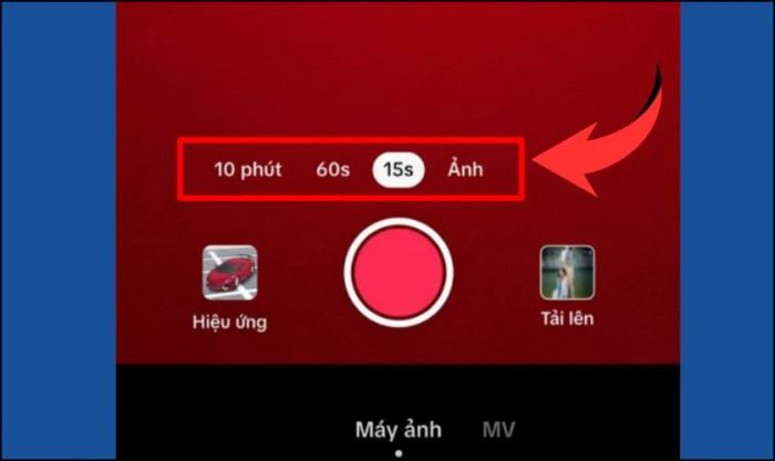 Lựa chọn giữa quay video hoặc chụp ảnh