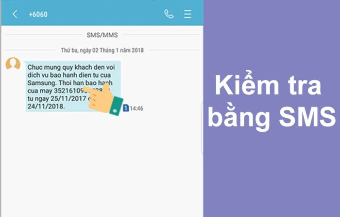 Thực hiện kiểm tra qua tin nhắn SMS
