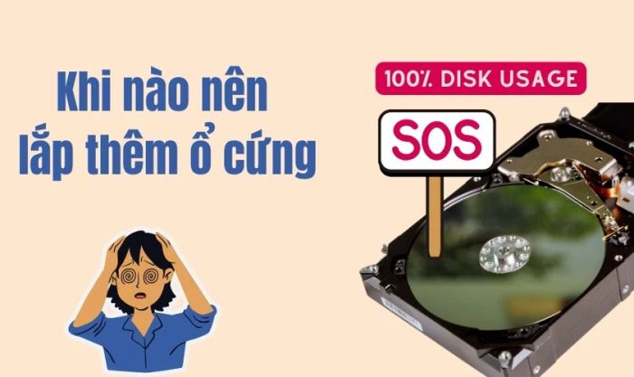 Thời điểm nào cần lắp thêm ổ cứng cho laptop