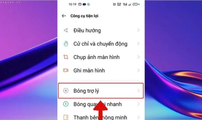Kích hoạt tính năng bóng trợ lý để chụp màn hình trên điện thoại OPPO