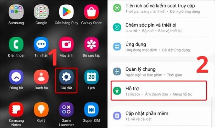 Chụp màn hình Samsung sử dụng nút Home ảo