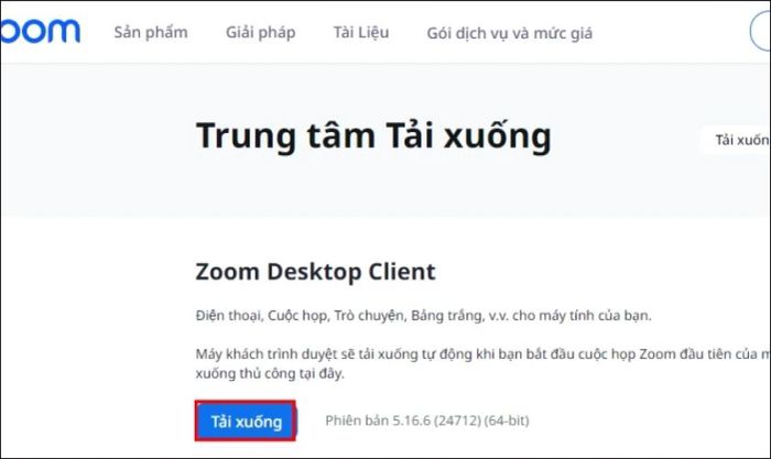 Nhấn Tải xuống