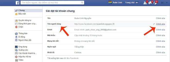 Hướng dẫn chi tiết cách đổi ID Facebook