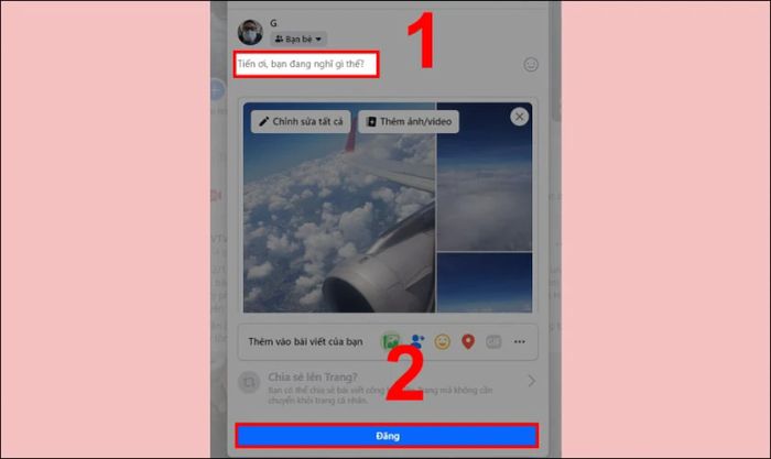 Hãy viết một dòng trạng thái phù hợp