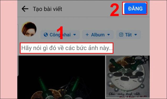 Hãy viết một dòng trạng thái phù hợp