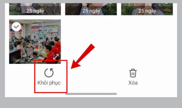 Kết thúc quá trình tìm kiếm hình ảnh bị mất trên điện thoại của bạn