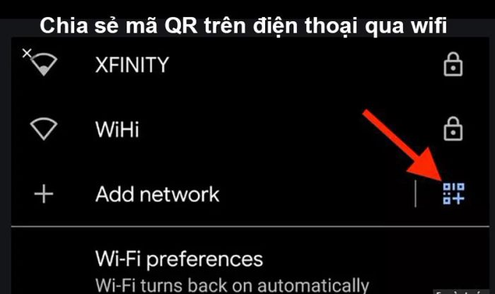 Hướng dẫn quét mã QR wifi