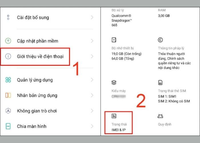 Kiểm tra mã IMEI trên điện thoại OPPO