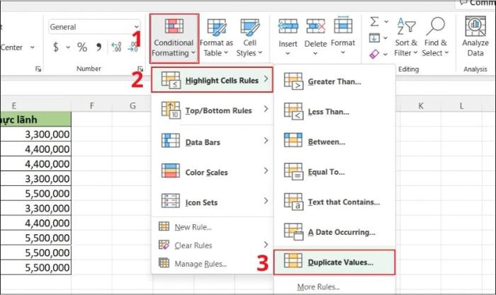 hướng dẫn sử dụng Duplicates trong Excel
