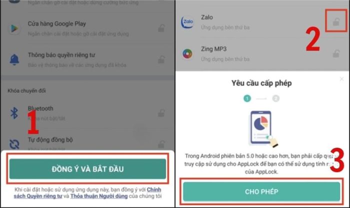 Lựa chọn ứng dụng bạn muốn khóa trên điện thoại OPPO