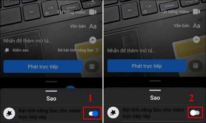 Trên màn hình, bạn sẽ thấy một thanh trượt xuất hiện