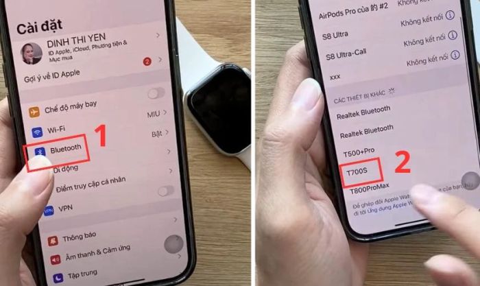 Truy cập vào Cài đặt và tìm mục Bluetooth
