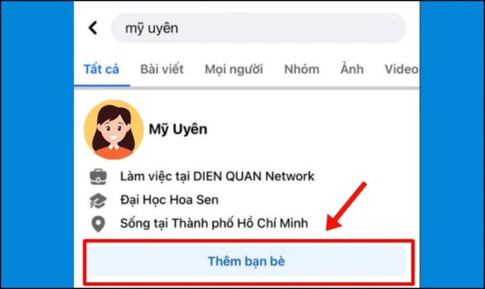 Bỏ chặn và nhấn vào nút Thêm bạn bè