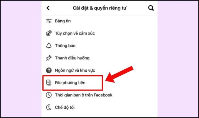 Chọn mục File phương tiện và chọn Video và ảnh