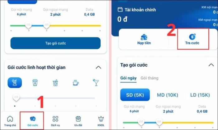 Tra cứu thông tin qua ứng dụng My MobiFone hoặc Website 