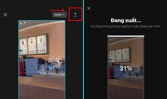 Nhấn vào biểu tượng tải video để bắt đầu quá trình tải xuống.