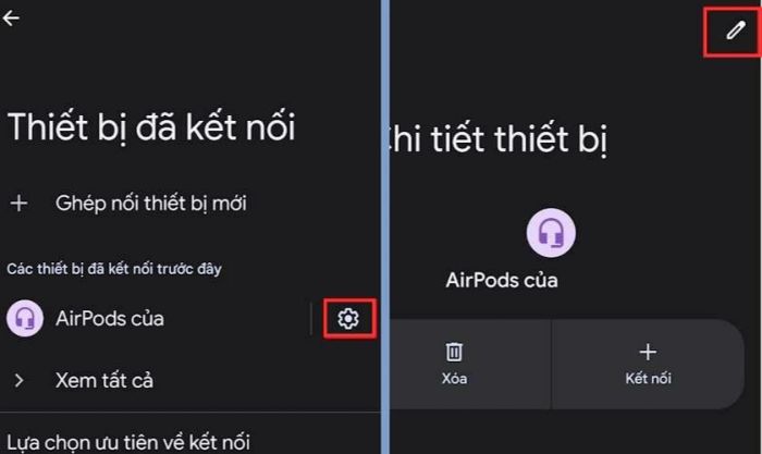 Nhấn vào biểu tượng hình cây bút ở góc phải màn hình