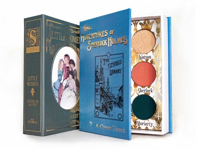 Two palettes shaped like books