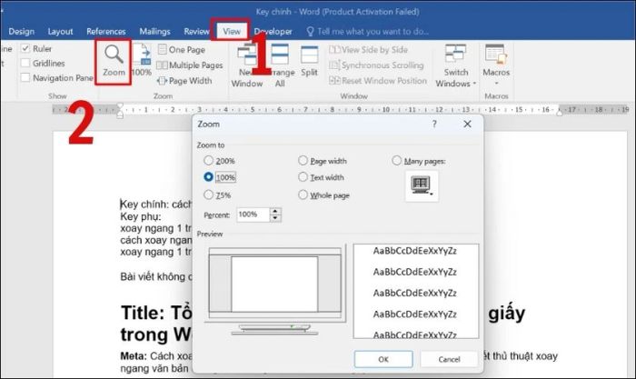 Cách thu nhỏ màn hình laptop khi sử dụng Word, PowerPoint và Excel