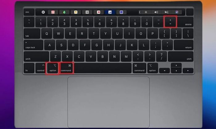Sử dụng tổ hợp phím để điều chỉnh kích thước màn hình MacBook