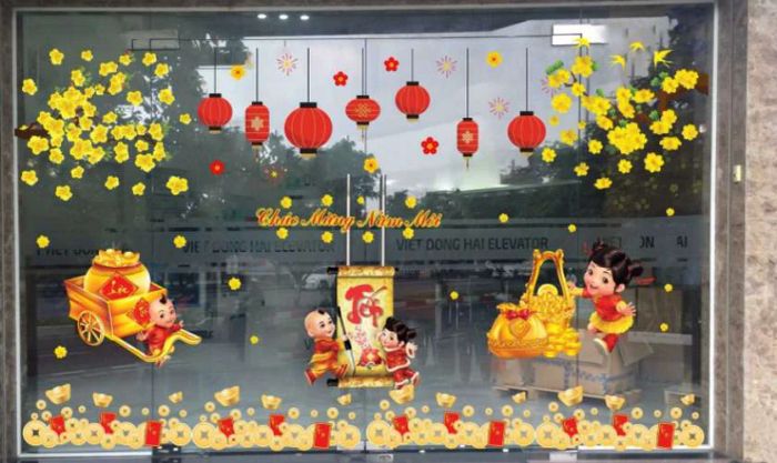 Trang trí cửa Tết thu hút