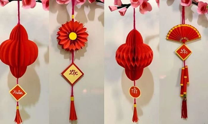 Mẫu trang trí Tết đơn giản