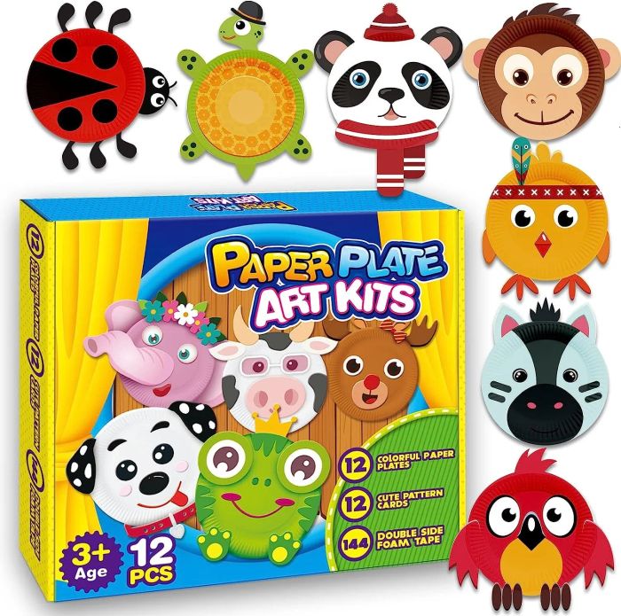 A craft kit for making paper plate animals