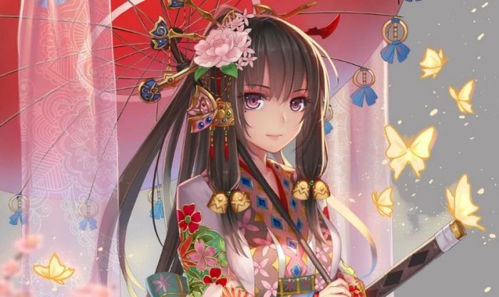 Hình nền máy tính anime với hình ảnh cô gái cá tính và đầy phong cách