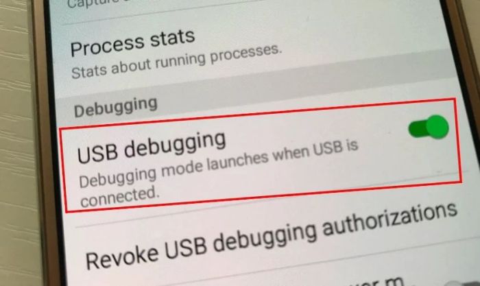 Gỡ lỗi qua USB (USB Debugging)