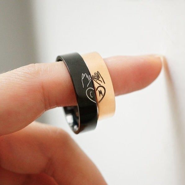 Image of a person wearing the rings