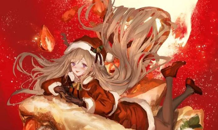 Ảnh nhân vật hoạt hình Noel với hình ảnh cô gái đáng yêu