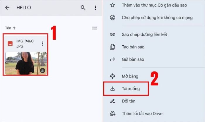 Hướng dẫn cách tải file từ Drive về máy