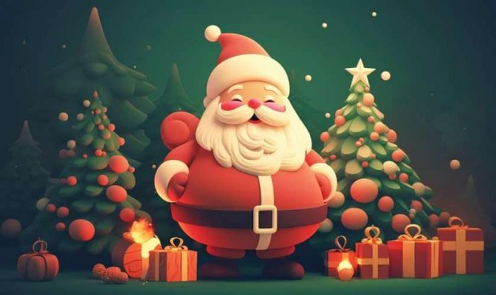 Hình ảnh ông già Noel phiên bản chibi ngộ nghĩnh