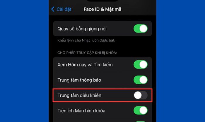 Hướng dẫn chi tiết cách vô hiệu hóa Trung tâm điều khiển trên màn hình khóa iPhone