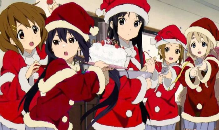 Ảnh các nhân vật hoạt hình Noel cùng nhóm nữ bạn thân vui vẻ
