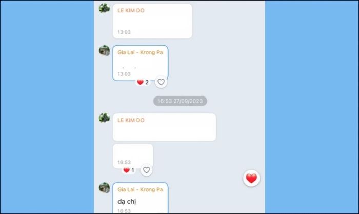 Liệu có thể xem thời gian thả tim trong nhóm Zalo không?