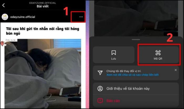 Cách tạo mã QR từ bài viết trên Instagram 