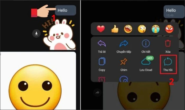 Hướng dẫn thu hồi tin nhắn Zalo trên điện thoại
