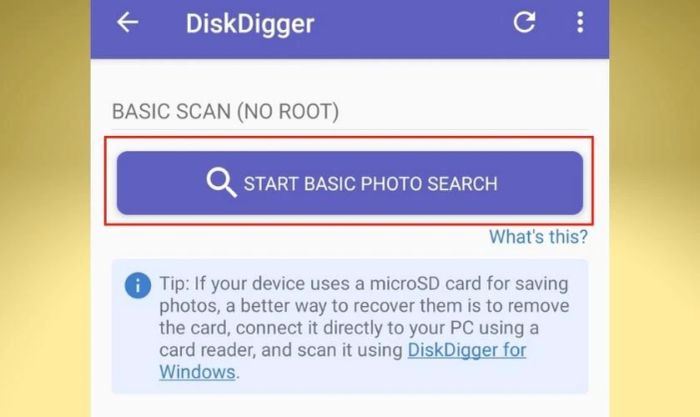 Hướng dẫn khôi phục ảnh đã xóa trên Zalo bằng DiskDigger Photo Recovery