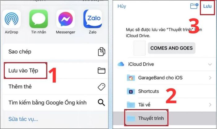 Nhấn Lưu để hoàn thành việc tải file về máy