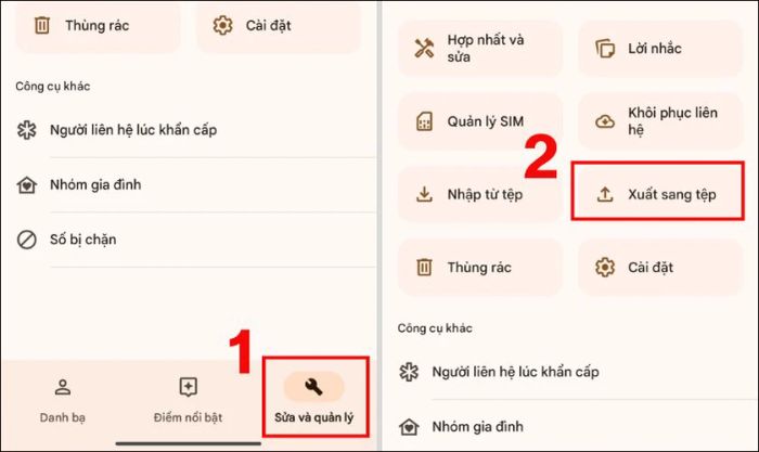 Bạn nhấn vào mục Sửa và quản lý ở cuối màn hình